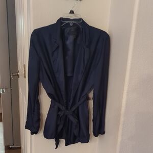 J. Crew Blue Blazer Wrap-Style Suit Jacket